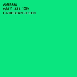 #0BE580 - Caribbean Green Color Image