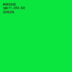 #0BE63E - Green Color Image