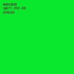 #0BE82B - Green Color Image