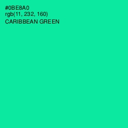 #0BE8A0 - Caribbean Green Color Image