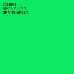 #0BE961 - Spring Green Color Image