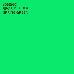 #0BE96C - Spring Green Color Image