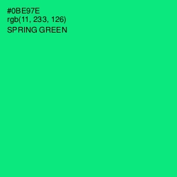 #0BE97E - Spring Green Color Image