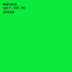 #0BEB3B - Green Color Image