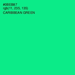#0BEB87 - Caribbean Green Color Image