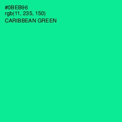 #0BEB96 - Caribbean Green Color Image