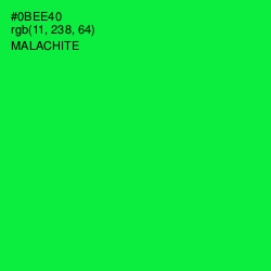 #0BEE40 - Malachite Color Image