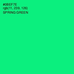 #0BEF7E - Spring Green Color Image