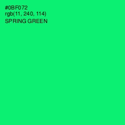 #0BF072 - Spring Green Color Image