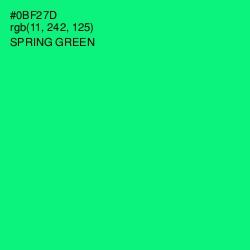 #0BF27D - Spring Green Color Image