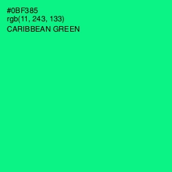 #0BF385 - Caribbean Green Color Image
