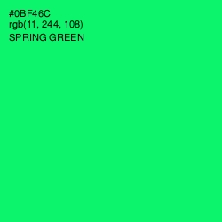 #0BF46C - Spring Green Color Image