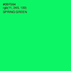 #0BF564 - Spring Green Color Image