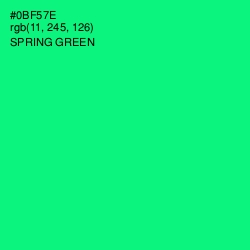 #0BF57E - Spring Green Color Image