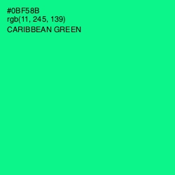 #0BF58B - Caribbean Green Color Image