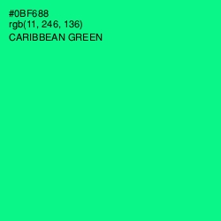 #0BF688 - Caribbean Green Color Image