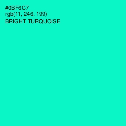 #0BF6C7 - Bright Turquoise Color Image