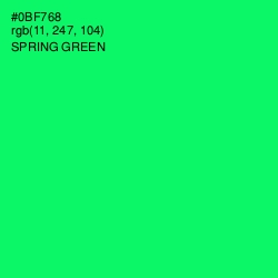 #0BF768 - Spring Green Color Image