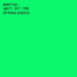 #0BF76D - Spring Green Color Image