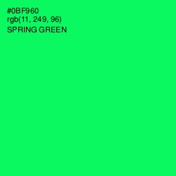 #0BF960 - Spring Green Color Image