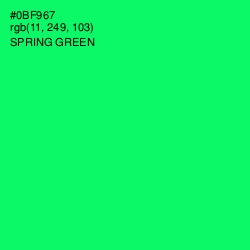 #0BF967 - Spring Green Color Image