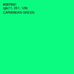 #0BFB81 - Caribbean Green Color Image