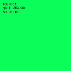 #0BFD5A - Malachite Color Image
