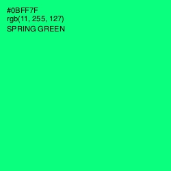 #0BFF7F - Spring Green Color Image