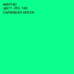 #0BFF8C - Caribbean Green Color Image