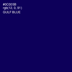 #0C005B - Gulf Blue Color Image