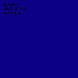 #0C0084 - Navy Blue Color Image