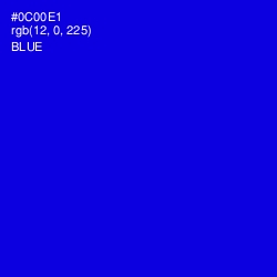 #0C00E1 - Blue Color Image