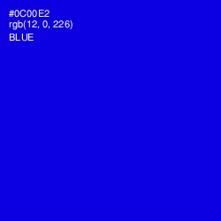 #0C00E2 - Blue Color Image