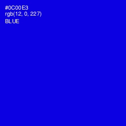 #0C00E3 - Blue Color Image