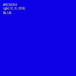 #0C00E4 - Blue Color Image