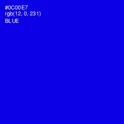 #0C00E7 - Blue Color Image