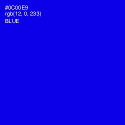 #0C00E9 - Blue Color Image