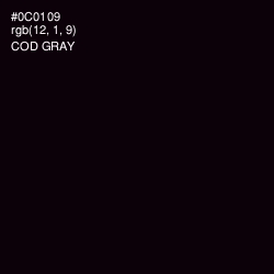 #0C0109 - Cod Gray Color Image