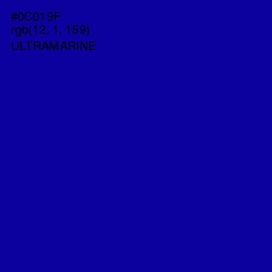 #0C019F - Ultramarine Color Image