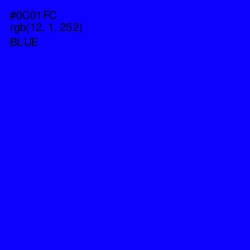 #0C01FC - Blue Color Image