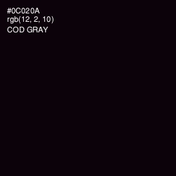 #0C020A - Cod Gray Color Image