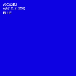 #0C02E2 - Blue Color Image