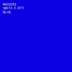 #0C02E3 - Blue Color Image