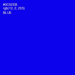 #0C02EB - Blue Color Image