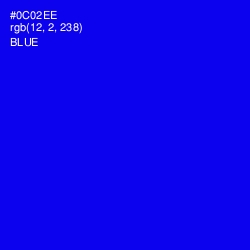 #0C02EE - Blue Color Image