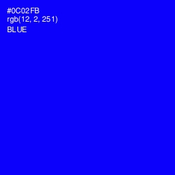 #0C02FB - Blue Color Image