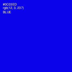 #0C03ED - Blue Color Image