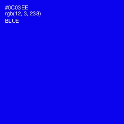 #0C03EE - Blue Color Image