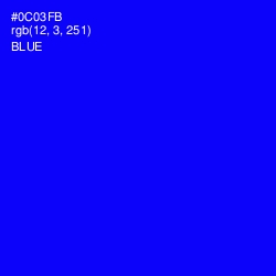 #0C03FB - Blue Color Image
