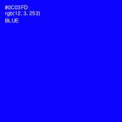 #0C03FD - Blue Color Image